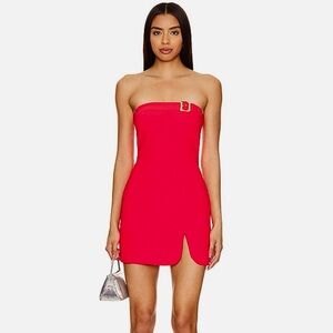 (New) Amanda Uprichard Red Strapless Dress